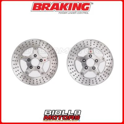 KIT DISCHI FRENO BRAKING HARLEY DAVIDSON FXDC DYNA SUPER GLIDE CUSTOM 1584 2011  Foto 1 de 4