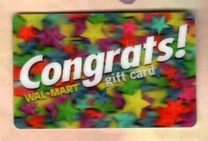 WALMART Congrats, Stars ( 2005 ) Lenticular Gift Card ( $0 ) - Picture 1 of 1
