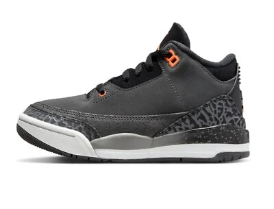 [DM0966-080] Air Jordan Preschool 3 Fear Night Stadium/Total Orange *NEW* - Image 1 of 4