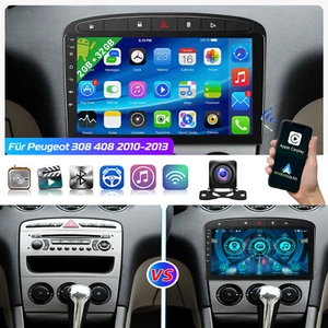 CarPlay 9" WIFI Android 32G Autoradio GPS Navigazione per Peugeot 408 2010-2013 - Foto 1 di 28