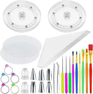 56 PCS Cookie Decorating Kit Supplies Including Acrylic Turntable Decoration for - Picture 1 of 7