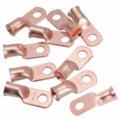10Pcs Battery Terminals Ends Lugs Copper Ring Wire Connectors 2 Gauge 5/16"  - Image 1 of 4