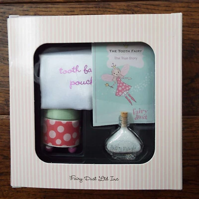 NEW Tooth Fairy Kit Fairy Dust Ltd Inc Book Pouch Glitter Treasure Box - Image 1 of 2