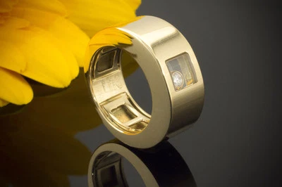 Chopard Happy Diamonds Ring mit 1 Brillant in 750er Gelbgold Größe 48 Schmuck - Bild 1 von 4