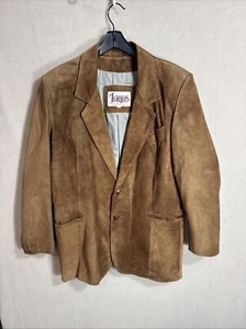 Vintage Diamond Leathers Suede Leather Jacket 42 Made In The Usa El Paso - Picture 1 of 16