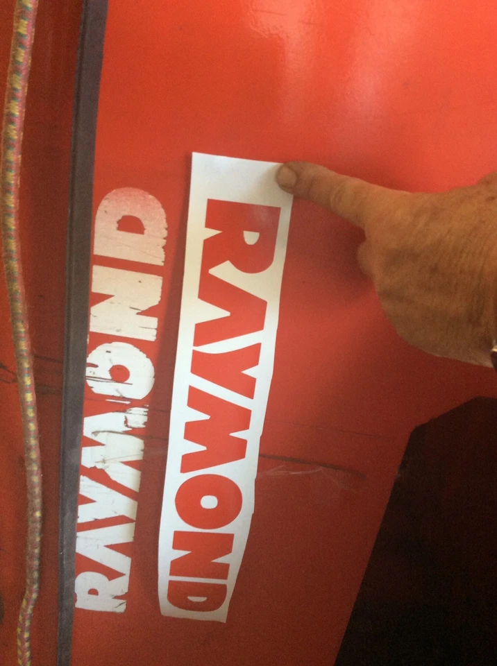 Raymond Decal Raymond Forklift Decal 14 X 2" approx size