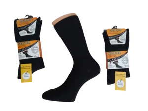Mens Non Elastic Diabetic Socks Stay Up 6-11 Big Foot 3,6,12 Pairs Black Work - Picture 1 of 3