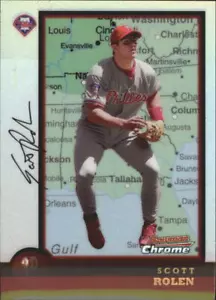 1998 Bowman Chrome International Refractor #2 Scott Rolen - NM-MT - Picture 1 of 2