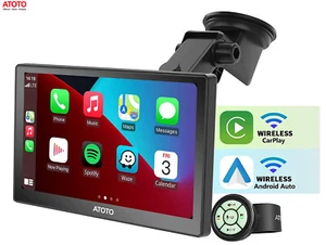 Radio de automóvil portátil ATOTO P8 7" HD Apple Carplay y Android reproductor de escritorio automático MP5 - Imagen 1 de 10
