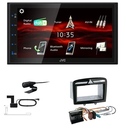 JVC Bluetooth 2DIN DAB+ Autoradio für Peugeot 308 Facelift 2009-2014 - Bild 1 von 4