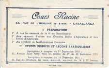 Buvard Vintage  Cours Racine  Examens de la 6ème au Baccalauréat  Casablanca