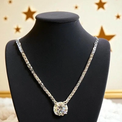 1 TCW F/VS1 Round Brilliant GIA Certified Diamond Solitaire Necklace in 18K Gold - Image 1 of 4