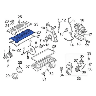 For BMW Z4 2006-2008 BMW 11127838754 Engine Valve Cover Foto 1 de 3