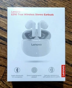 NWT Lenovo E310 True Wireless Stereo Earbuds Bluetooth 5.3 Connection Microphone - Picture 1 of 4