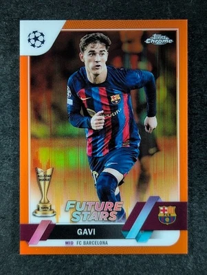 2022-23 Topps Chrome UEFA GAVI Orange/Gold Seismic Refractor FC Barcelona #178 - Image 1 of 3