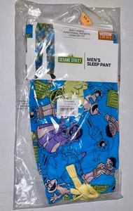 Sesame Street Character Men’s Size M 32/34 Cotton Lounge Sleep Pants Pockets NEW - Picture 1 of 2