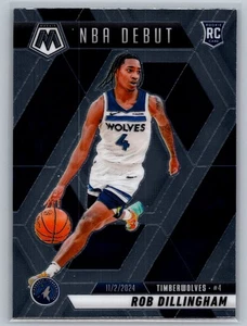 Tarjeta de la NBA 2024-25 Panini Mosaic #270 Rob Dillingham (RC) Minnesota Timberwolves - Imagen 1 de 2