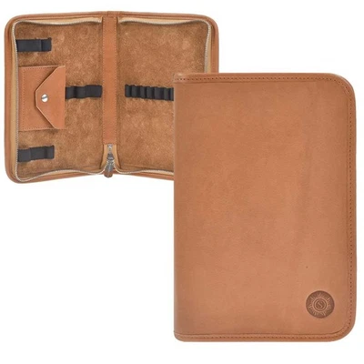 Sonnenleder Schüleretui Stifteetui Federtasche Leder NOWAK Stiftetui naturbraun