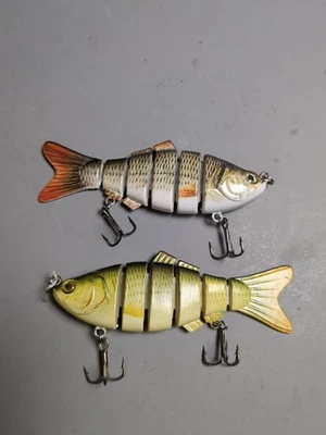 Multi Jointed Swimbait Lot 6 Segment Lures Bass Crappie Pike Realistic Swimming - Image 1 of 4
