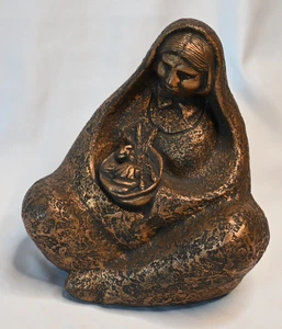 Jobeth Mais Bronzefarbene Metall Zuni Skulptur, signiert, RAR - Bild 1 von 6