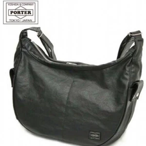 PORTER Yoshida Kaban Freestyle Shoulder Bag Body Bag Crescent Moon Black - Picture 1 of 5