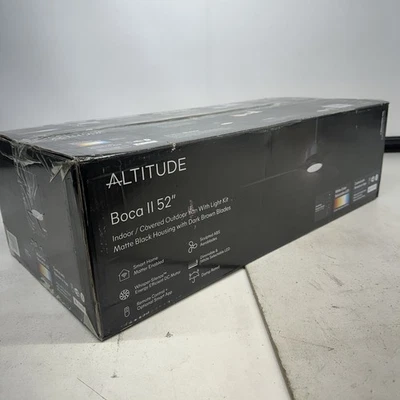 ALTITUDE BOCA II 52 in Color Changing Smart Fan Matte Black W/ Dark Brown Shades - Image 1 of 4