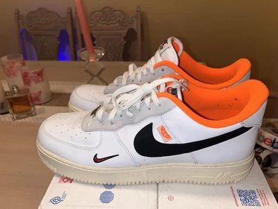 NIKE AIR FORCE 1 07 LV8 BLANCO-NEGRO-LECHE DE COCO "AROS" TALLA 13 ¡Súper Limpio!! Foto 1 de 4