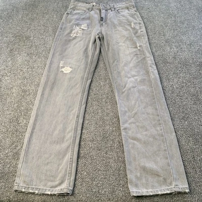 Pantalones de mezclilla LRG Lifted Research Group para mujer 16 (28x29,5) gris desgastado pierna recta Foto 1 de 4