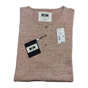 New Joseph Abbound Heritage Brand Men's Orange Short Sleeve Henley Shirt. Size M - Picture 1 of 6