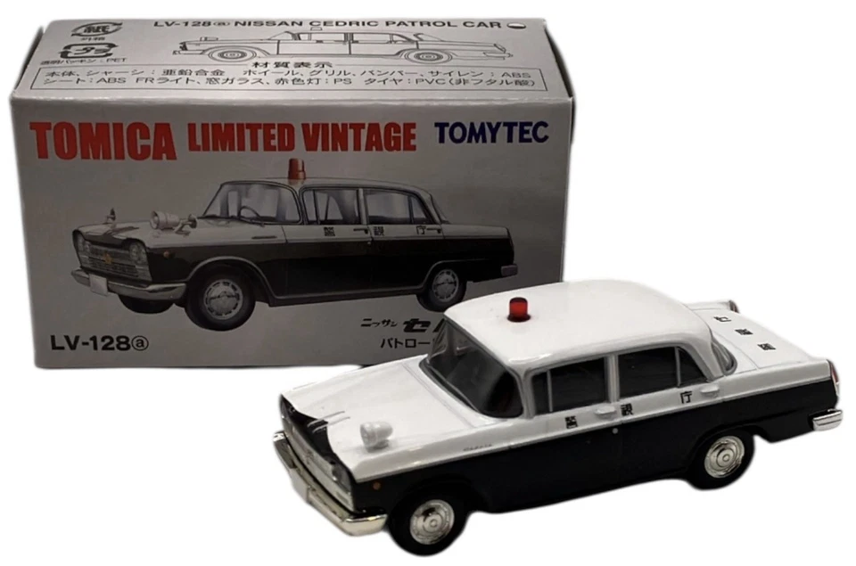 Винтажный патрульный автомобиль Tomica Limited Tomytec Nissan Cedric #LV128a - Изображение 1 из 1