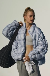 NUEVA Chaqueta acolchada Free People FP Movement crujiente brillante Pippa empaquetable talla Xs - Imagen 1 de 9