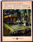 1969 Gm Bonneville, Vintage Print Ad, Green Auto, 428 V-8, Men Women, Wide-Track