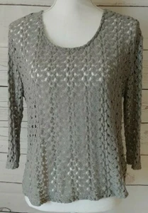 Top de ganchillo Stars talla mediana gris Urban Outfitters mangas 3/4  - Imagen 1 de 6