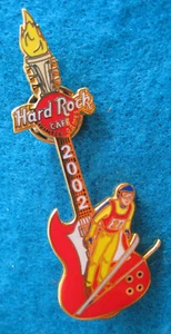 SALT LAKE CITY OLYMPIC WINTER GAMES SKI JUMP GUITAR 2002 Hard Rock Cafe PIN LE - Picture 1 of 1