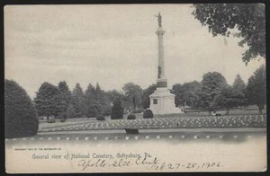 General View National Cemetery Gettysburg Pennsylvania 1906 Civil War Postcard - Picture 1 of 2