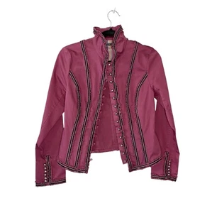 Peruvian Connection Victorian Riding Jacket in Mulberry Red XS/2 - Picture 1 of 7