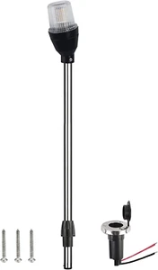 36 Inches Boat Stern Light Anchor Light LED Marine All round White Light Pole Re - Picture 1 of 6