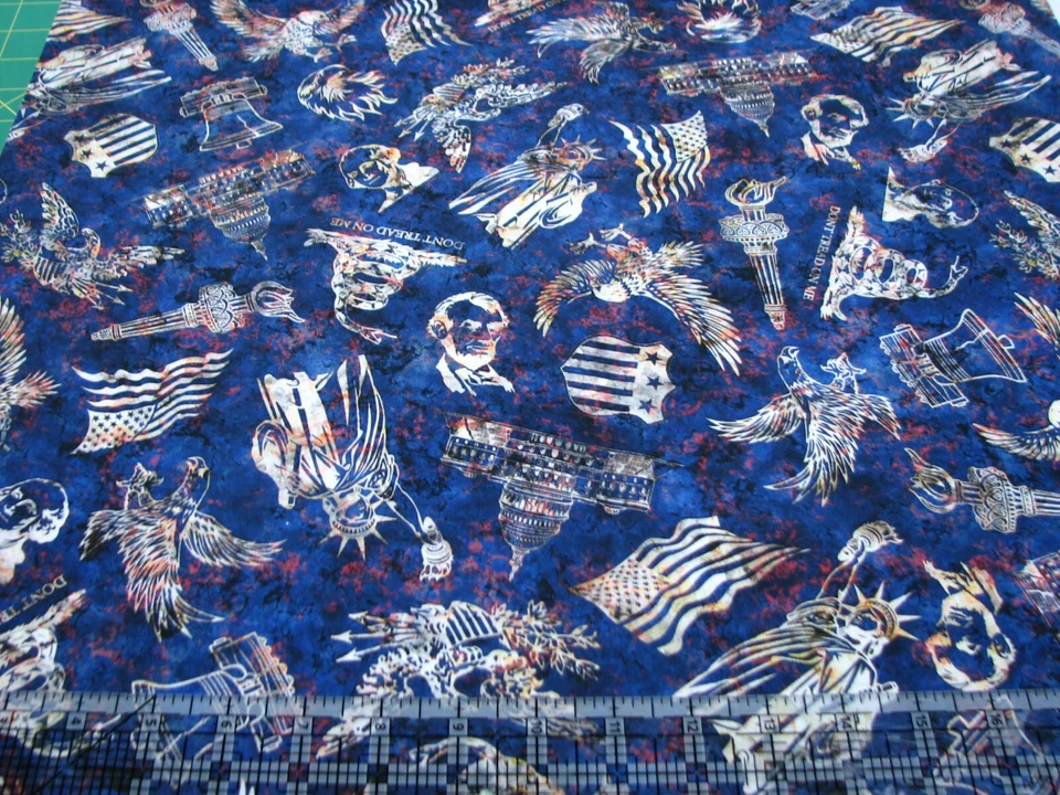 Tela de algodón de 3 yardas - Quilting Treasures Liberty Glory Lanzamiento patriótico liberado Foto 1 de 1
