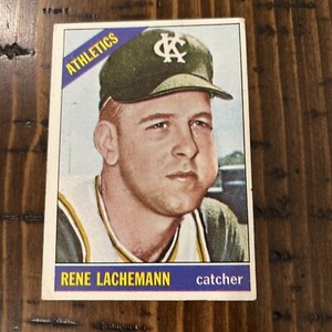 1966 Topps René Lachemann #157 Kansas City Athletics Vintage Baseball Card (d3)