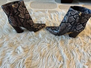 Donald Pliner Laila Round Toe Snake-Embossed ankle boot - Picture 1 of 24