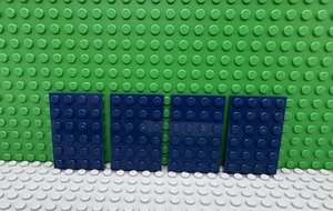 Lego 4 Azul Oscuro 4x6 Placa Base NUEVO - Imagen 1 de 1
