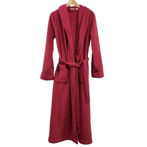 L.L. Bean Womens Fleece Long Maxi Robe w/Tie sz S Cozy Loungewear Sleepwear - Picture 1 of 11