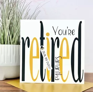 Personalised Handmade Retirement Card - Picture 1 of 2