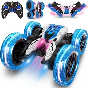 Remote Control Car, Double Sided RC Car, 4WD Off-Road Stunt Car with 360° Flips, - Picture 1 of 12