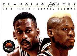 1993-94 Skybox Eric Floyd Dennis Rodman Changing Faces - Picture 1 of 2