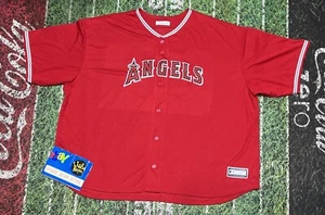 Majestic Flexbase MIKE TROUT #27 Anaheim Angels Jersey Red Sz 6x - Picture 1 of 3