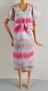 Mattel Barbie Pink Blue Tie Dye Wrap Dress Fashionistas Fashion Clothes  - Picture 1 of 4