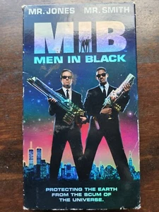 Vintage MIB Men In Black Will Smith Blockbuster Video Rental VHS Cassette Tape - Picture 1 of 4