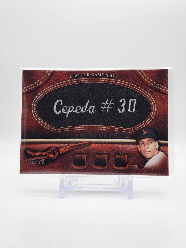 2011 Topps Series 2 Leather Nameplate #MGL-OC Orlando Cepeda #/99 Giants - Image 1 of 2