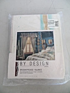 Vintage 1990s JCPenney Color Forum Valance Window Curtain Brushstrokes 86x15 - Picture 1 of 6